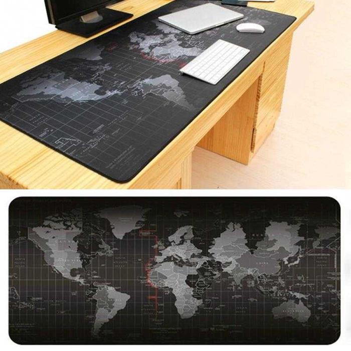 Gaming Mouse Pad Besar 300 X 250 Mm Motif Peta Dunia