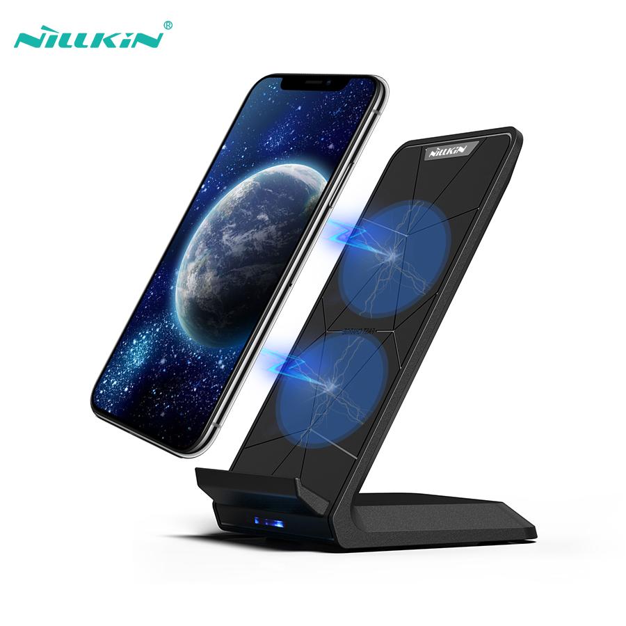 NILLKIN Fast Wireless Charger,Qi Fast Wireless Charging Pad Stand for iPhone X/8/8 Plus For Samsung S9/Note 8/S8/S8 Plus/S7 Edge