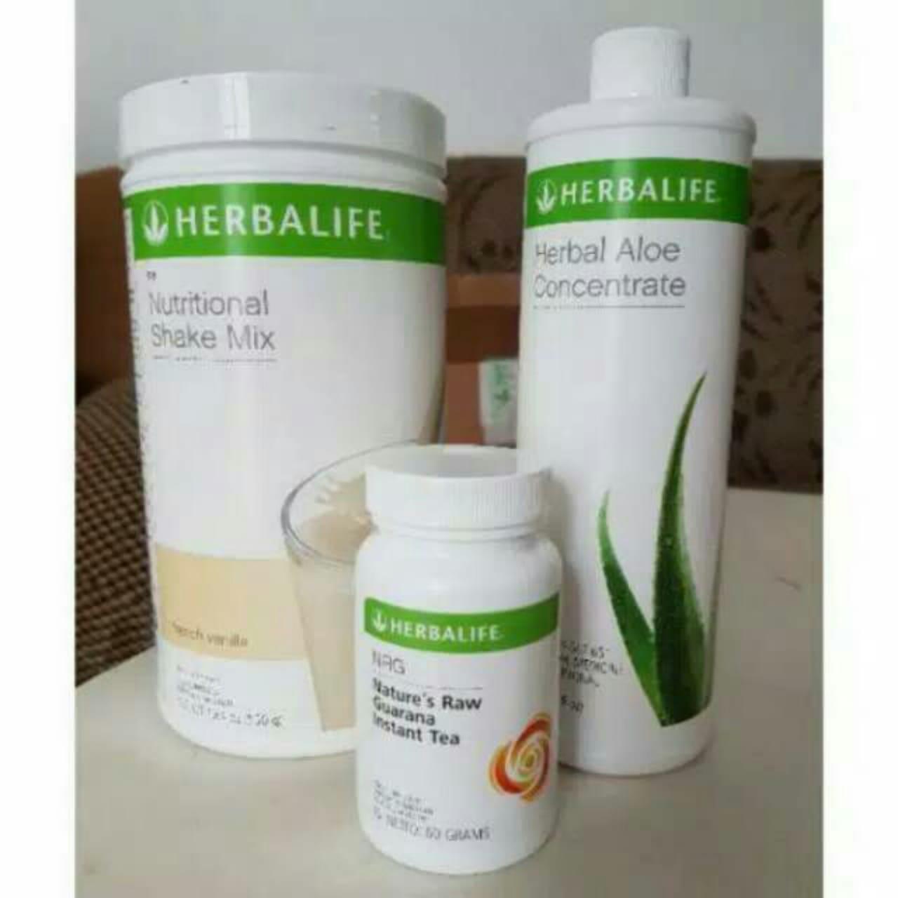 herbalife_#paket diet hemat (shake, nrg, aloe)