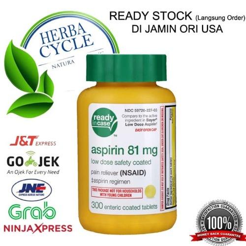 Ready In Case Aspirin 81 mg 300 Tabs ORI USA Obat Sakit Kepala
