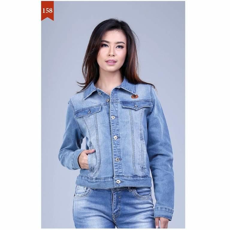 Garsel Fashion Jaket Levis Wanita Biru Muda - FDH 1269