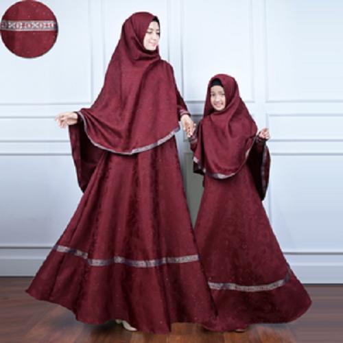 SETELAN SYARI / GAMIS LINEAN / GAMIS JUMBO /GAMIS COUPLE MOMnKIDS SET