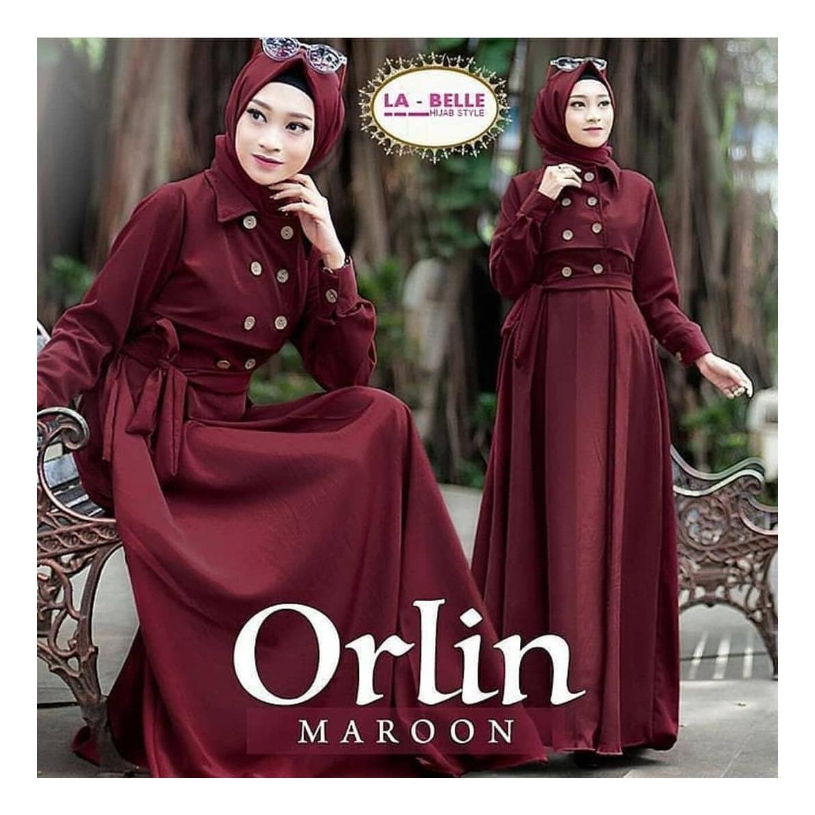 “SF ORLIN” Maxi Dress Syari Gamis Bahan Balotely Wolfice Katun Rubiah Spandek Panjang Hijab Casual Pakaian Wanita Trand Terbaru Fashionable