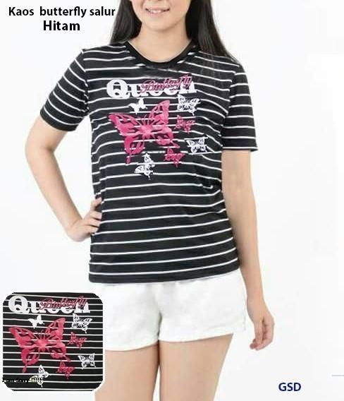 Nicer-Kaos anak remaja / Kaos wanita terbaru / Kaos oblong / Kaos Murah Salur girs