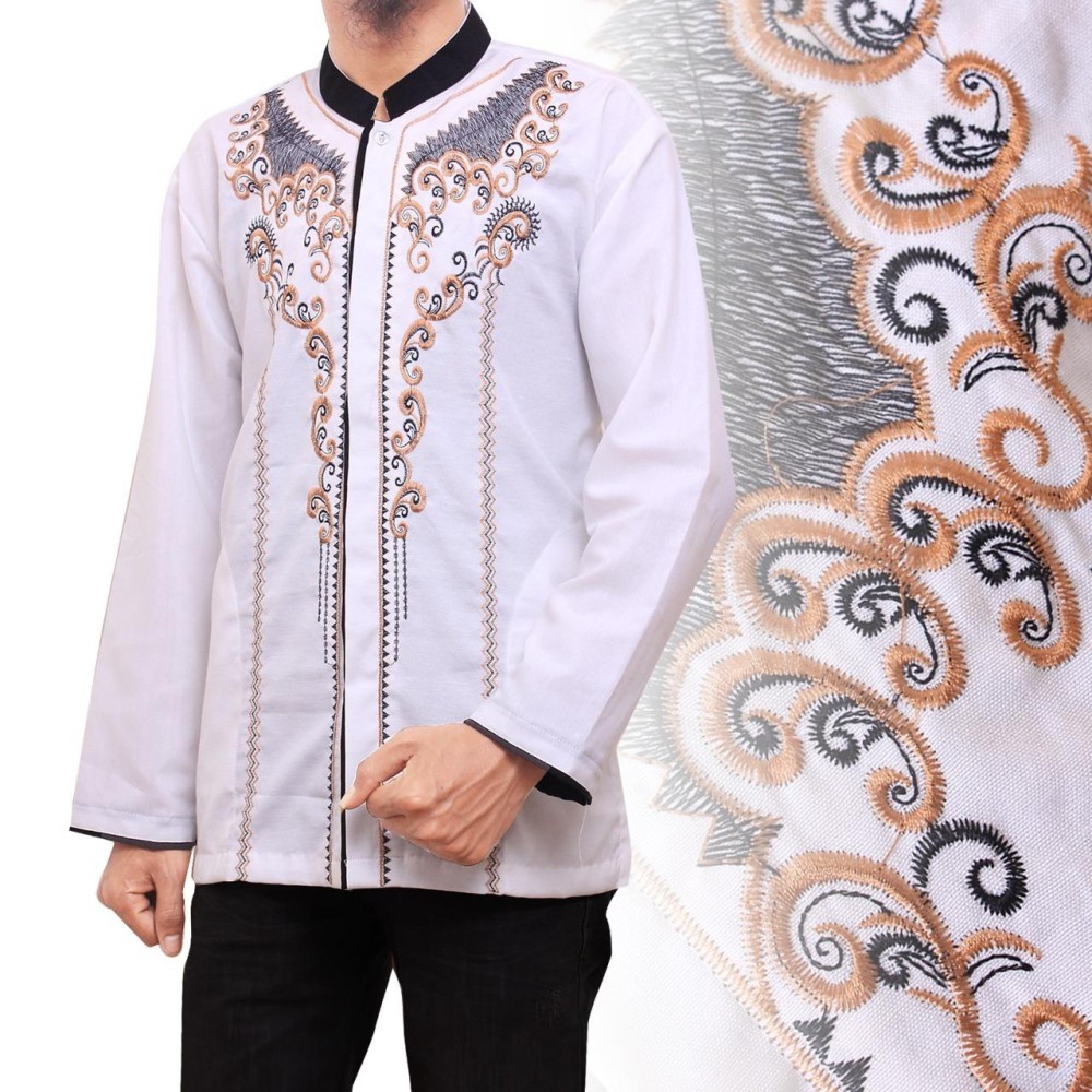 Miracle Atasan Kemeja Angga  Baju Muslim Batik Koko Pria