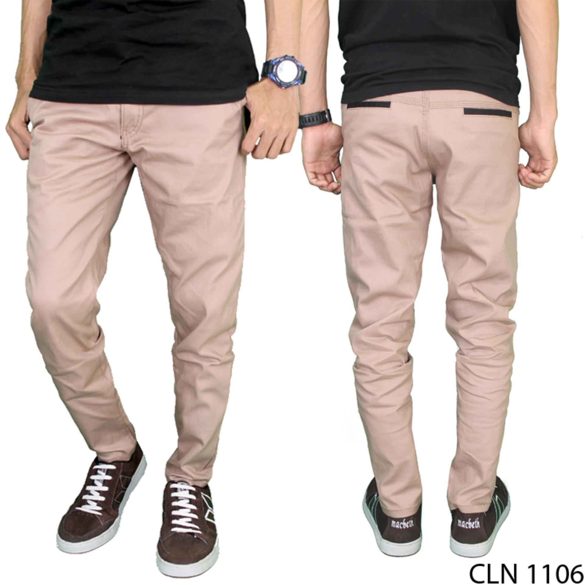 Men Gudang Fashion Gudang Fashion Celana Panjang Chino Pria Cream
