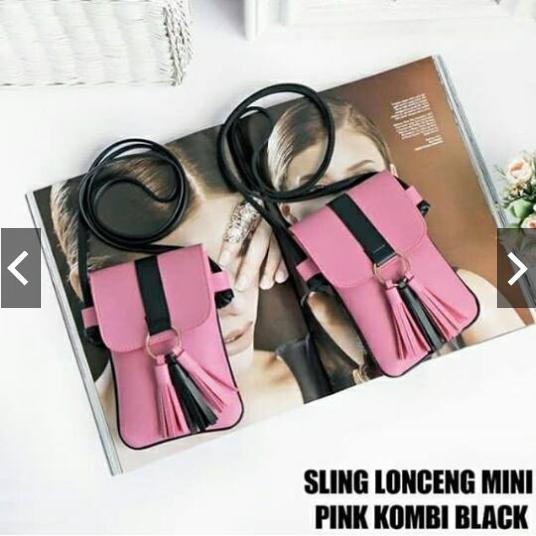 Sling Phone Kuncir / Tasel Pocket Bag / Sling Bag Handphone / Tas Wanita Mini