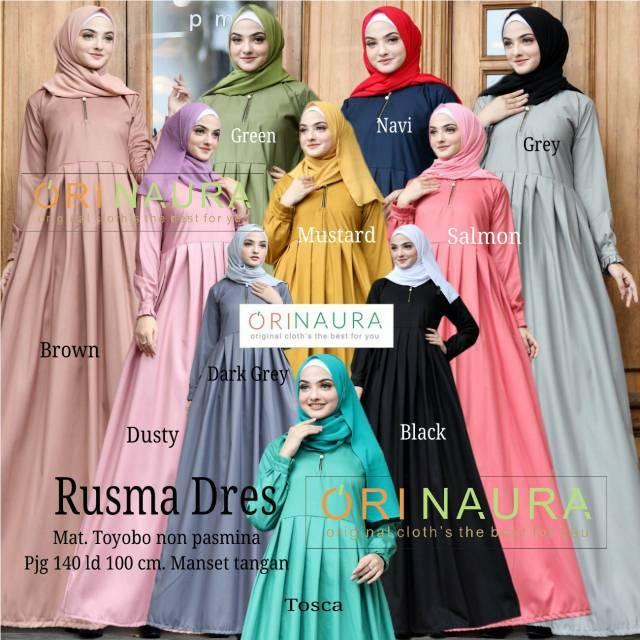 (TERBARU) Rusma dress mat TOYOBO Ori by Naura (varian lain/Po)