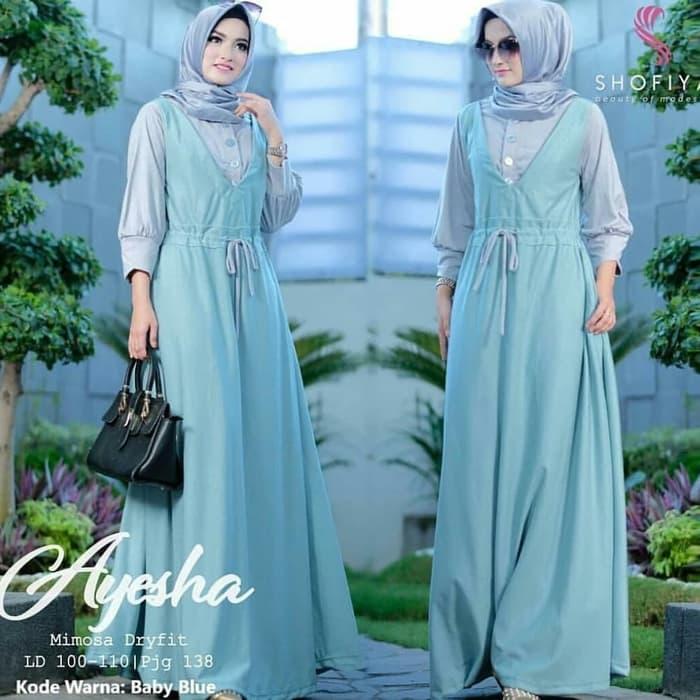 AYESHA Maxi Dress Gamis Gaun Wanita - Fashion Wanita Keren - Fashion Wanita Elegan - Fashion Wanita Murah