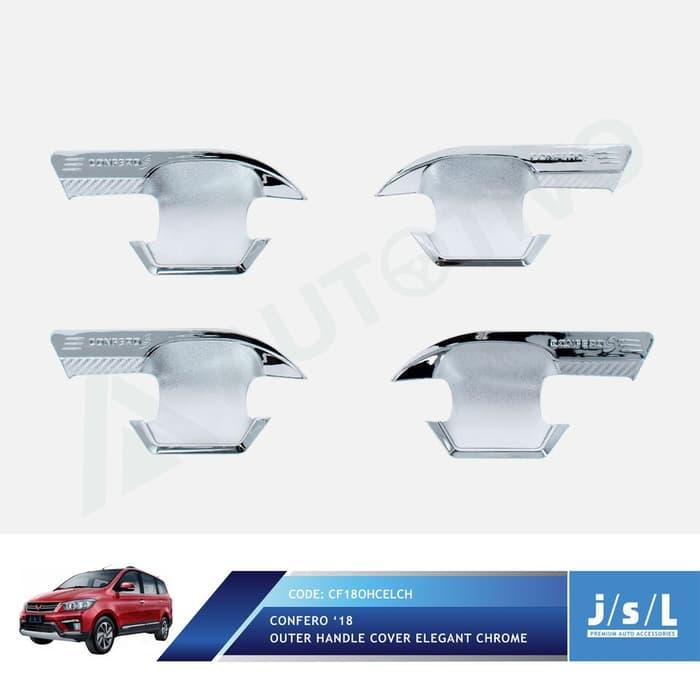 JSL Mangkok Pintu Wuling Confero S Outer Handle Cover Elegant Chrome