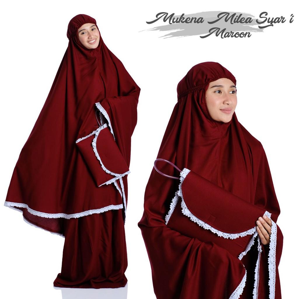 TERMURAH/TERLARIS /JUAL MUKENA MELIA SYAR'I MAROON