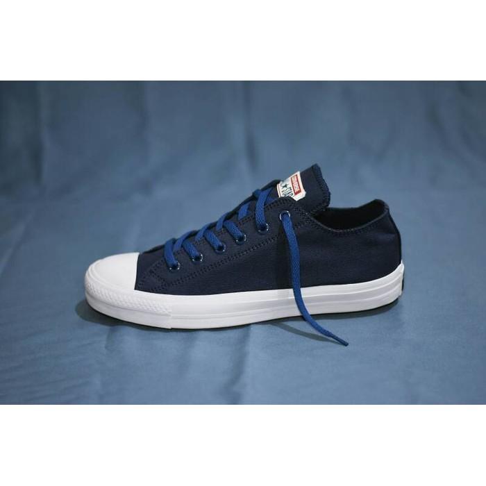 Promo Termurah Sepatu Converse Chuck Taylor II Komponen Ori / Biru Navy Gratis Ongkir
