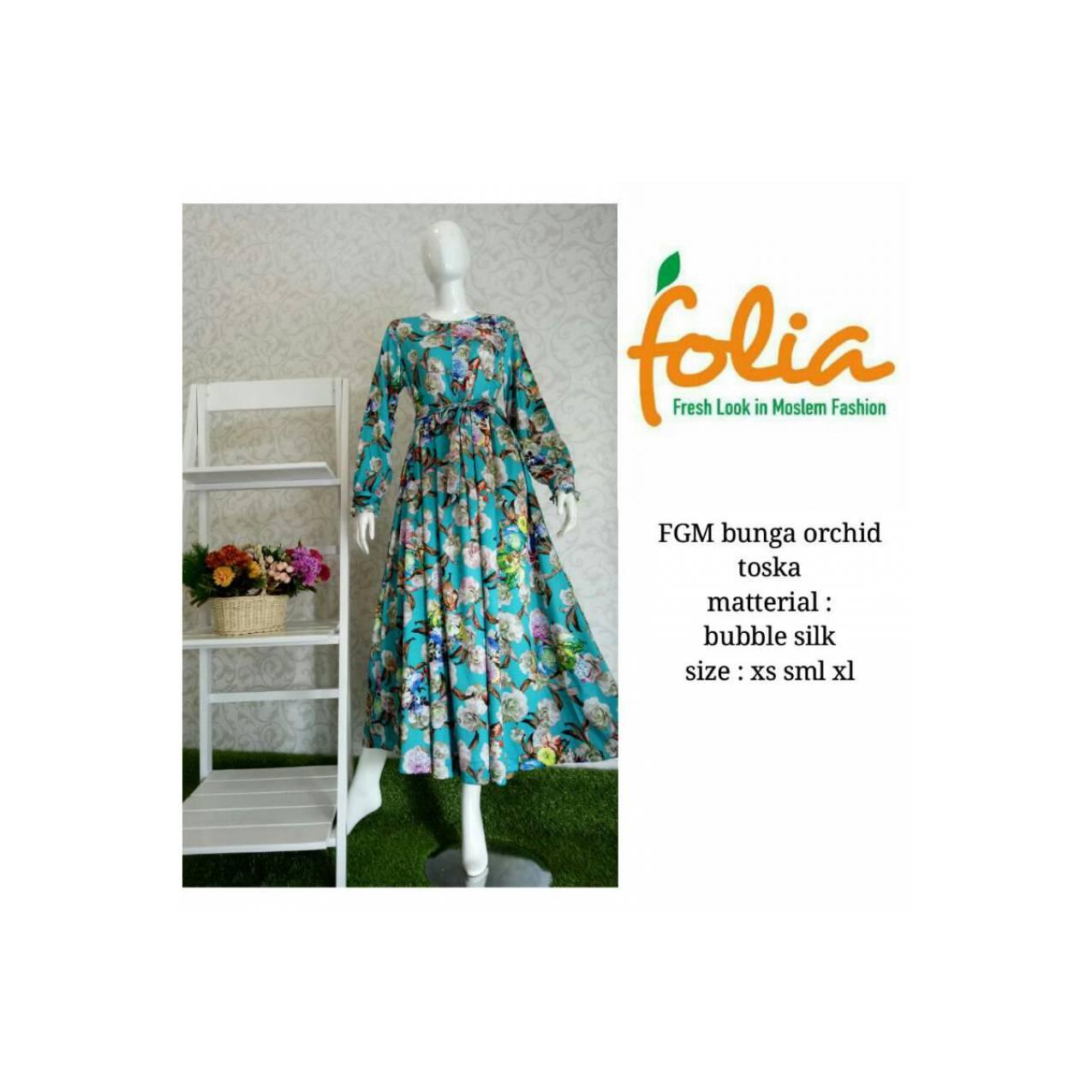 GAMIS KATUN Folia FGM bunga ORCHID TOSCA