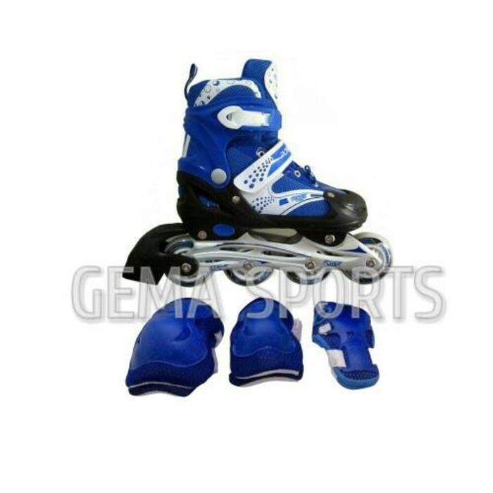 sepatu roda inline skate bajaj 6032 free dekker -BIRU / sepatu roda terbaru / sepatu roda model keren / sepatu roda anak & dewasa / olahraga sepatu roda / sepatu roda Murah