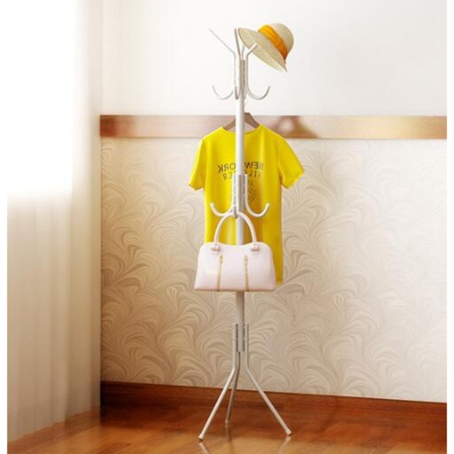 Lemari Baju Modern Lemari Gantung Lemari Pakaian Portable Rak Pakaian Minimalis Rak Baju Tanpa Cover S7 Putih