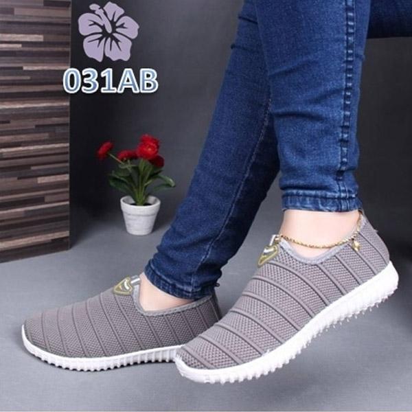 Sepatu rajut Slip On Multi Line Sport sepatu slip on sepatu kets sepatu wanita slip on
