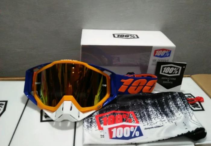 Hot Item!! Kacamata Cross 100 % Goggle Warna Orange - ready stock