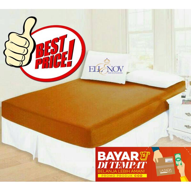 Ellenov Sprei Waterproof Anti Air Anti Ompol Bahan Import Aneka Warna Polos Sprei Waterproof Sprei Anti Air Sprei Anti Ompol (Sprei Only Tinggi 20 cm)