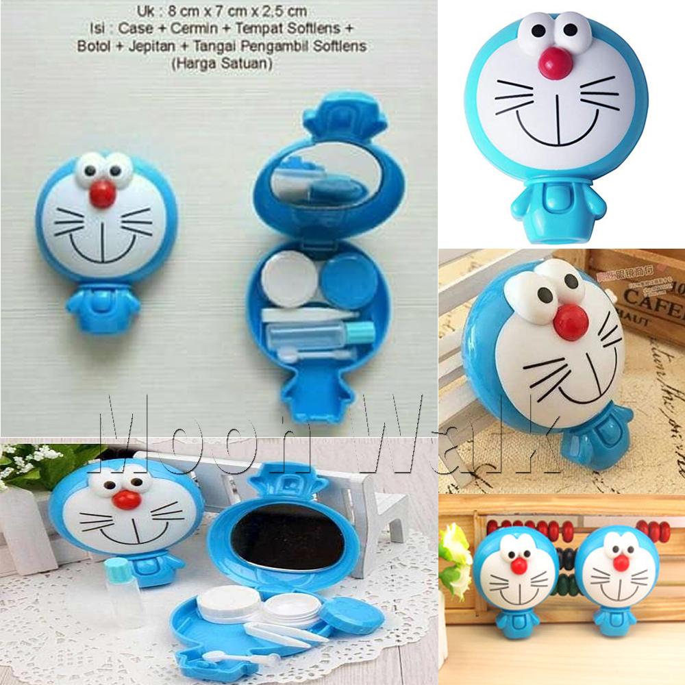 Tempat Softlens Bentuk Doraemon / Lenscase Doraemon Travel Kit