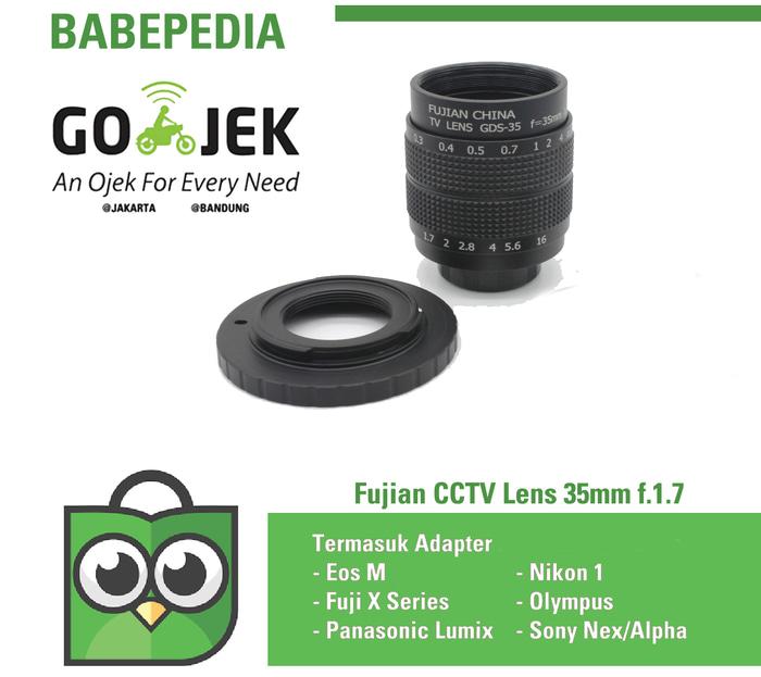 SALE - Lensa mirrorless Fujian 35mm f1.7 CCTV Lens sony,eosm,nikon,m43,fuji Original