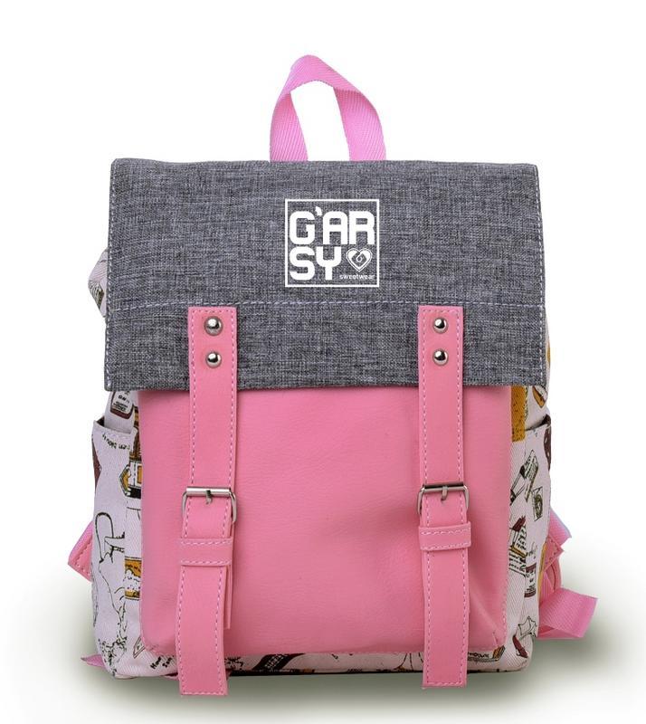Gshp Tas Ransel Wanita - bahan Canvas + sintetis - 23x11x30 Murah & berkualitas (putih kom)