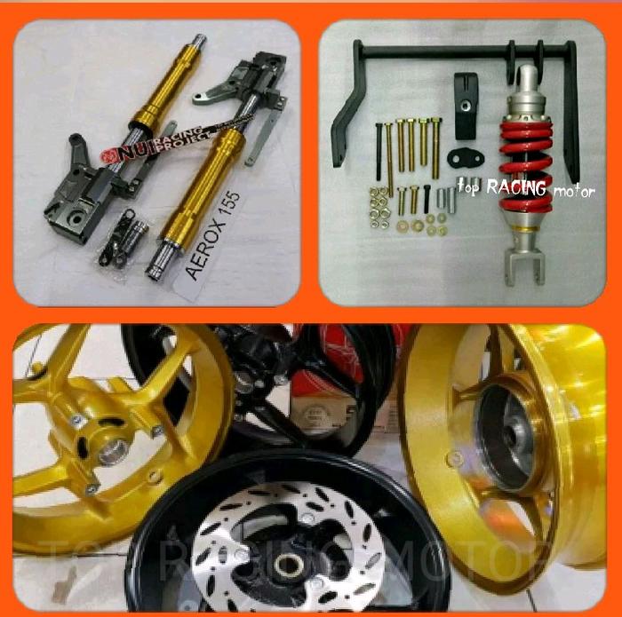 Promo PAKETAN UP SIDE DOWN VELG RACING DAN MONO SHOCK AEROX 155 NUI RACING Termurah