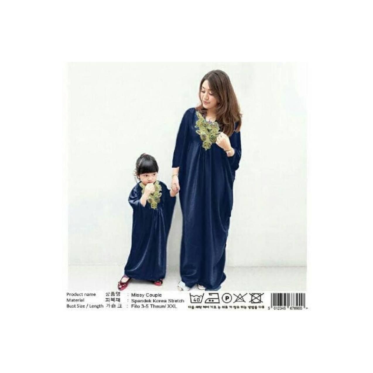 Kaftan mk missy - baju gamis couple ibu dan anak 3 - 5 tahun / kaftan