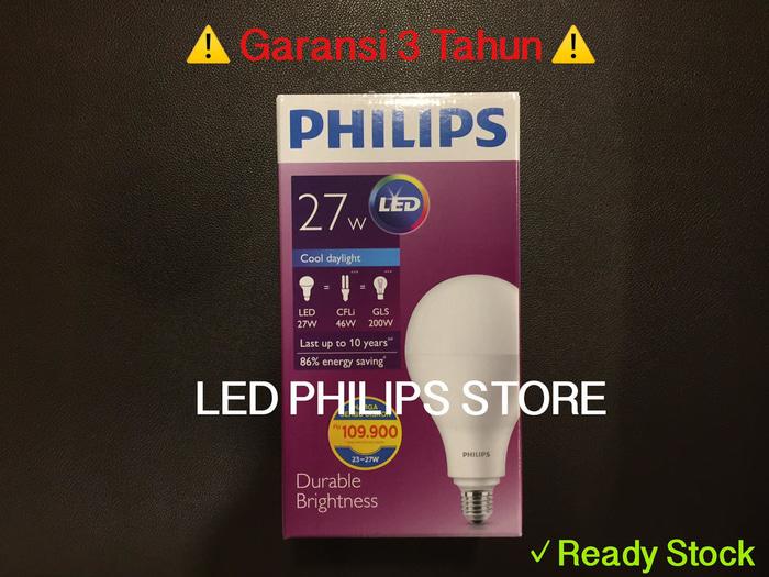 Promo Lampu Bohlam LED Philips 27W 27Watt 27 W 27 Watt Cool Day Light/Putih original