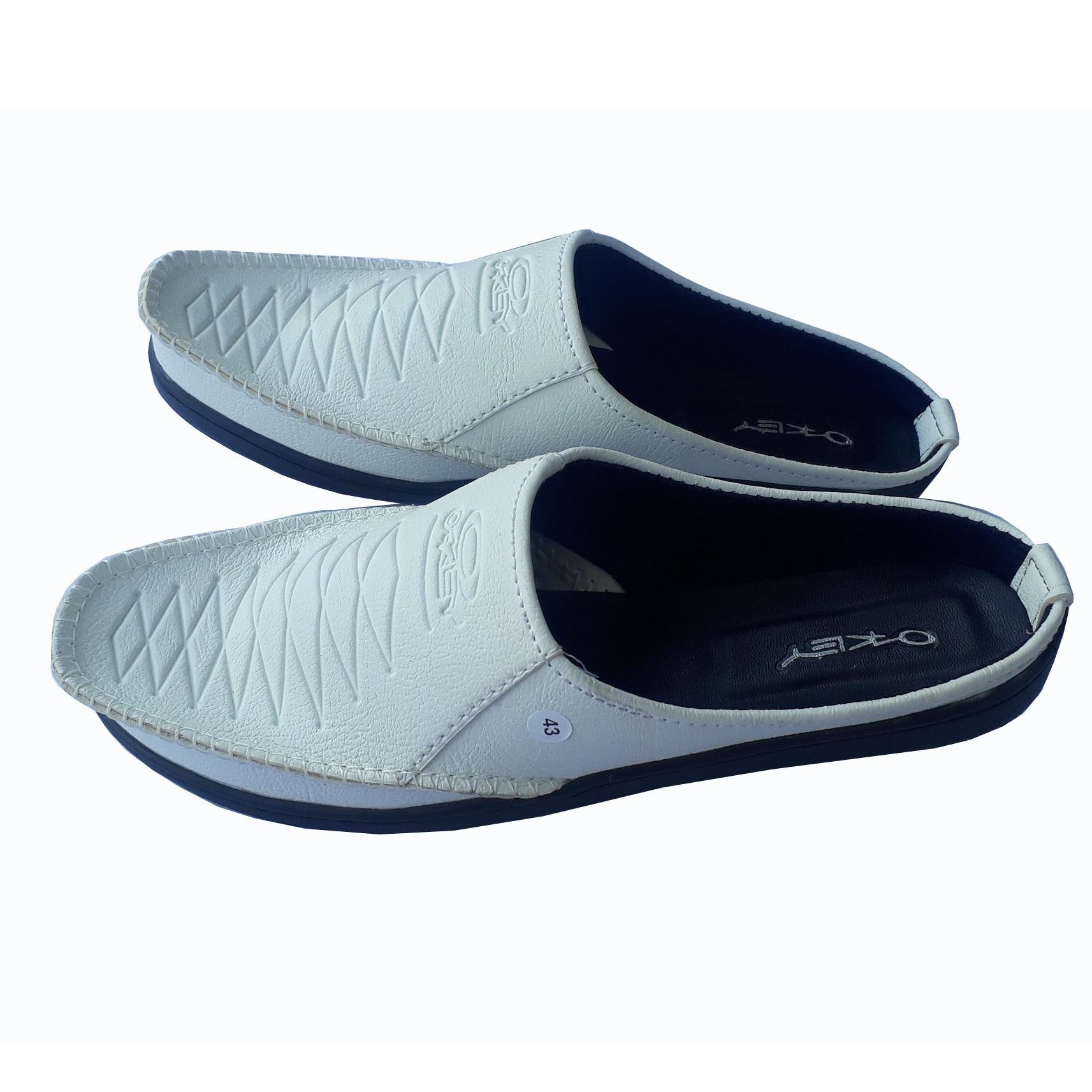 Arjuna KWL 129 Sepatu Sandal Casual Pria / Sandal Selop Pria / Sandal Selop / Putih