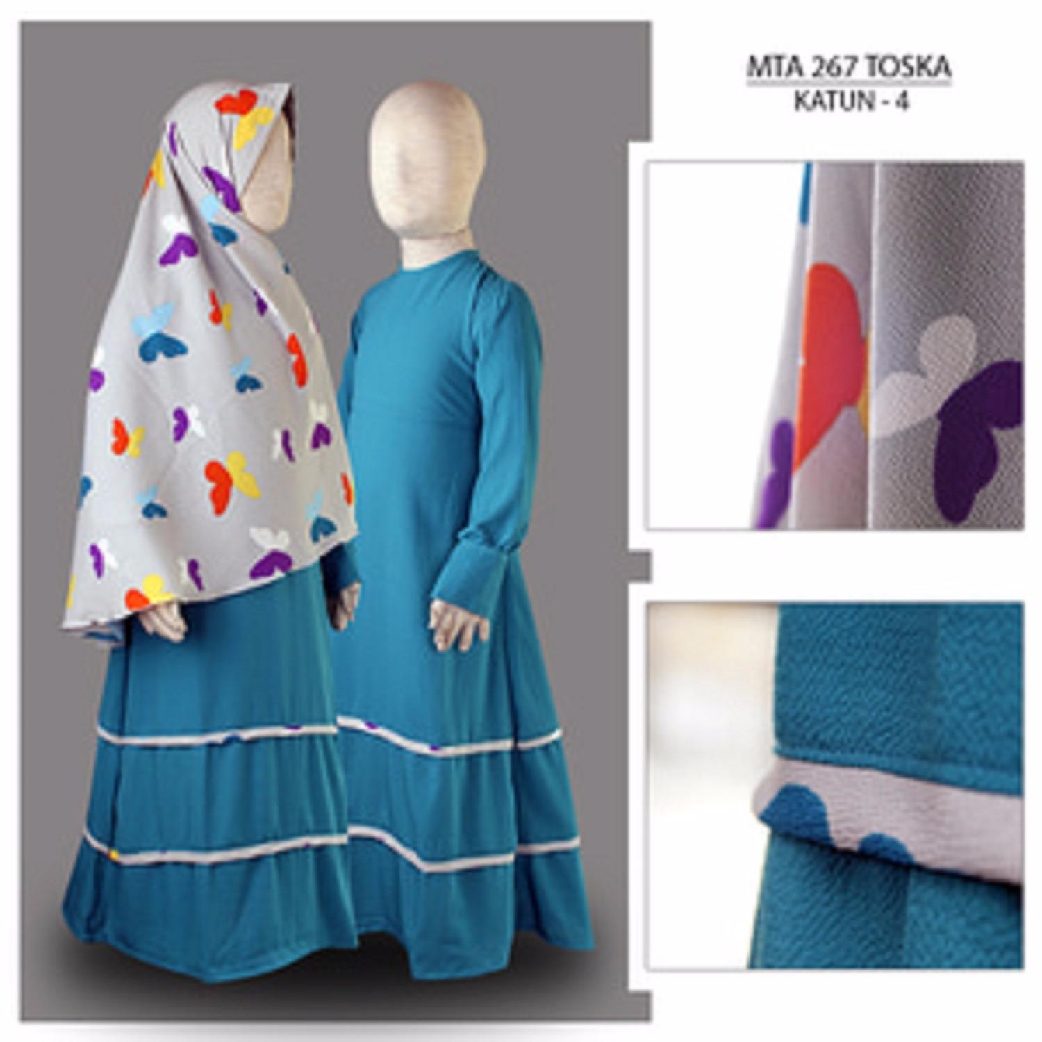 MTA267ToscaTua(4+-6tahun) gamis anak balita kombinasi brokat sifon jea