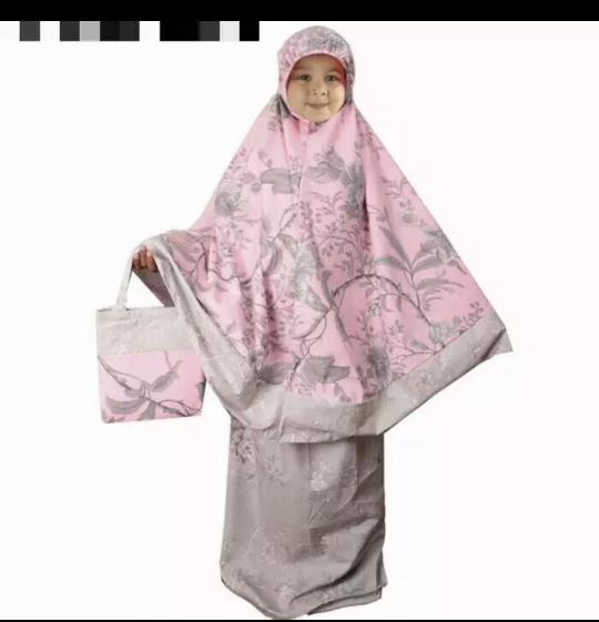 BEST SELLER !!!Mukena Anak katun Jepang Bella rosa merah RH