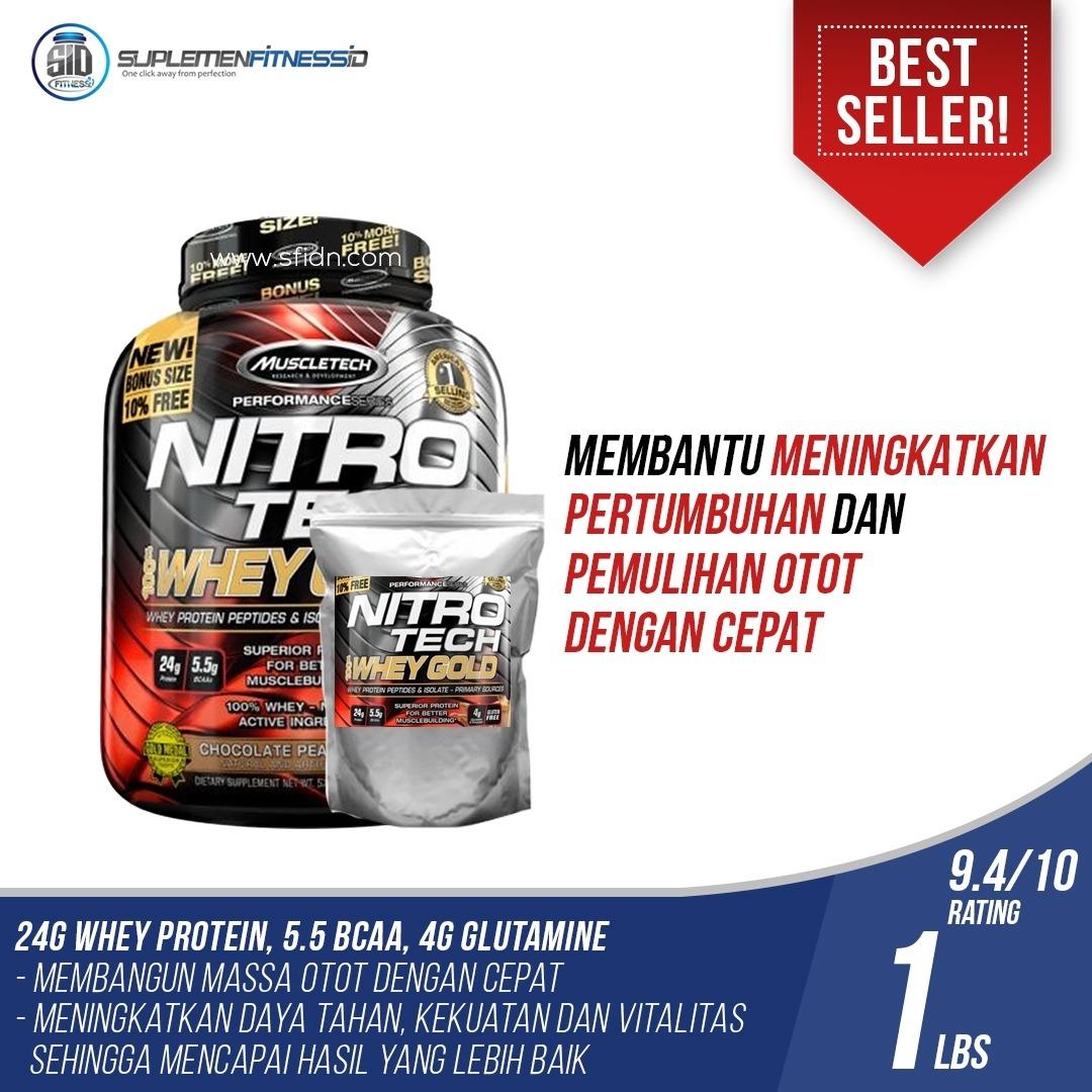 MuscleTech Nitrotech Whey Gold ECERAN 1 Lbs
