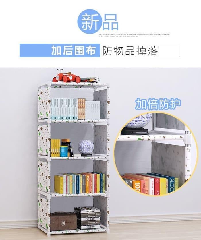 rak buku minimalis / rak buku dinding / rak buku kayu / rak buku dari kardus / rak buku plastik / rak buku gantung / rak buku anak / rak buku kecil / rak buku portable / PUPPY Rak Buku Portable Rak Serbaguna 5 Lapis A339 MOTIF BARU