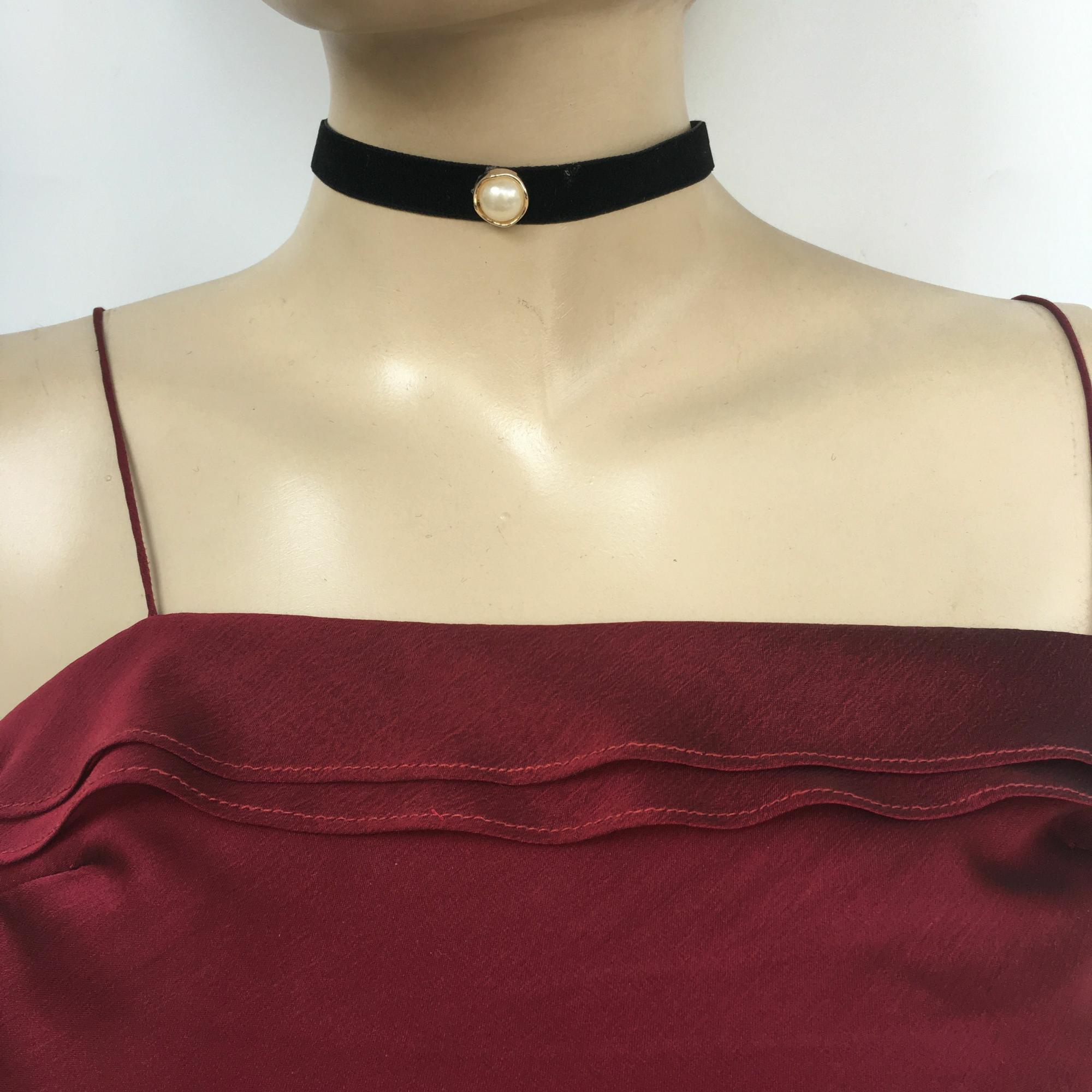 Kalung Choker Simple Modis Trendy Fashionable Design Elegant Koleksi Terbaru Harga Termurah