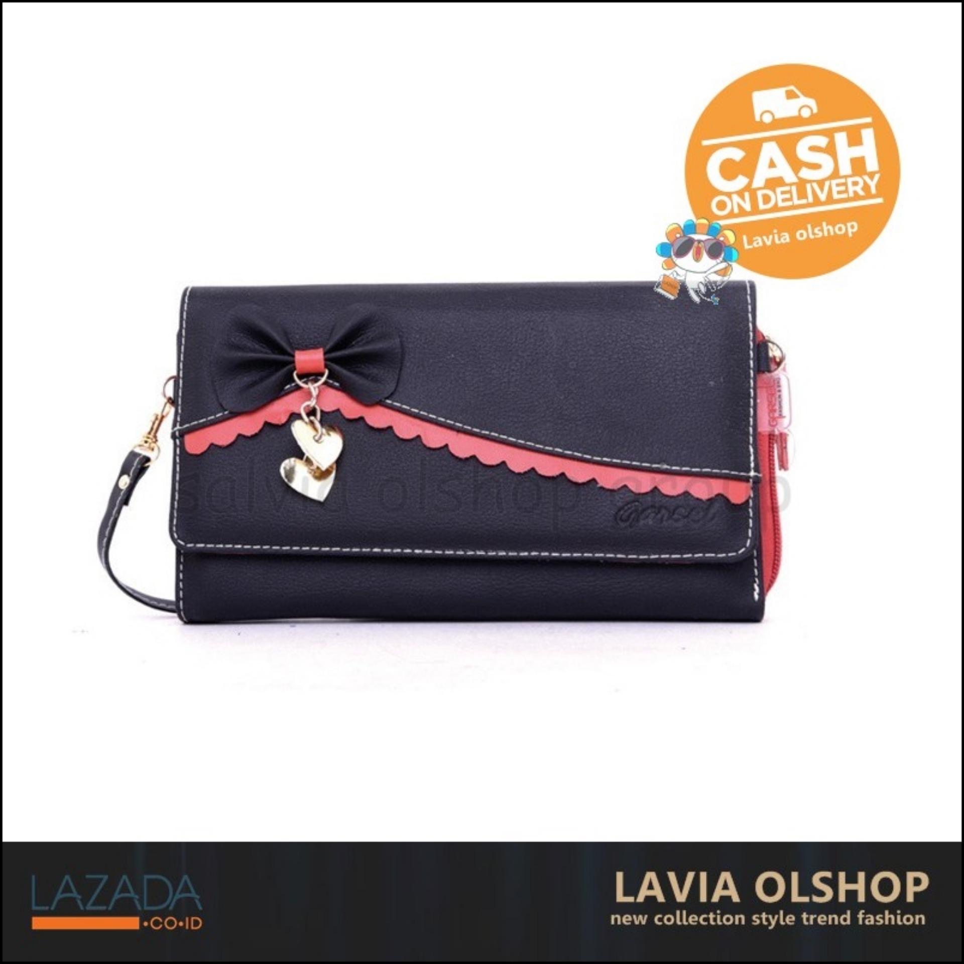 Fashion Dompet Wanita Lucu Dan Modis Model Terbaru DND 6417 - Hitam