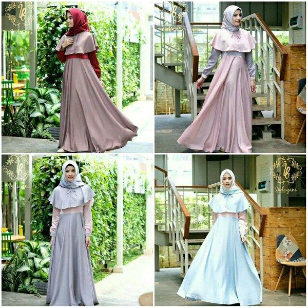 Dewi Maxi Dress Wanita - Baju Muslim Wanita Long Dress Wanita Maxy Dress Wanita Baju Syari Wanita Baju Gamis Wanita Baju Lebaran Wanita