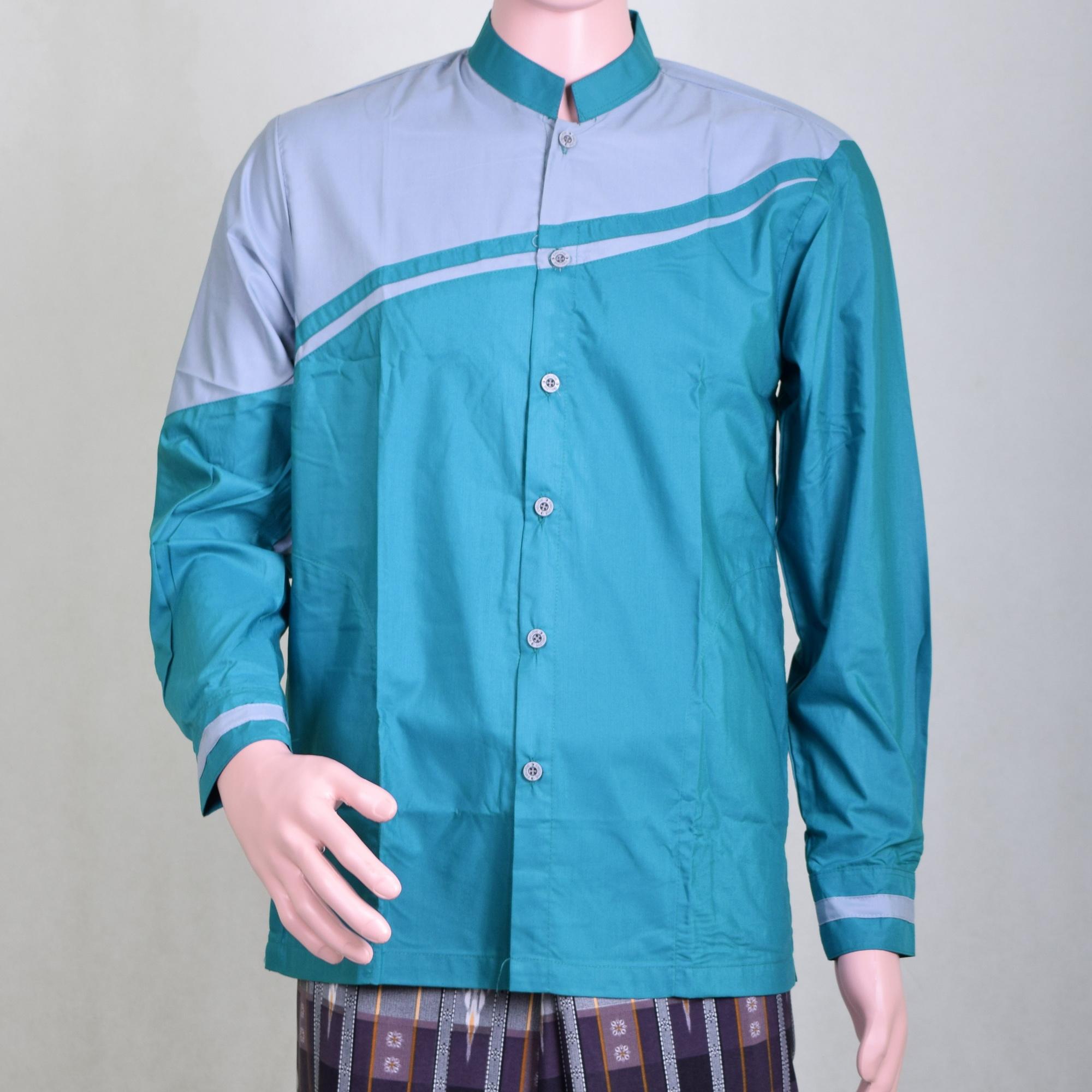 Daftar Harga Koko Modern Hijau Motif Terbaru November 2018 Baju Koko Pria Hijau Motif Kombinasi Abu Abu Berkualitas Keren dan Berwibawa