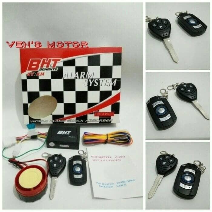 Alarm Motor BHT Remote Model Kunci Fitur Lengkap Dengan Cara Pasang | ( gembok alarm motor anti maling koper sepeda pagar cakram kinbar kode tas mobil clock rumah sensor gerak pintu digital remote lock bht ) |