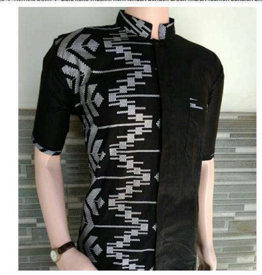 Baju koko muslim hem lengan pendek grosir murah fashion pakaian pria modern atasan batam tanah abang