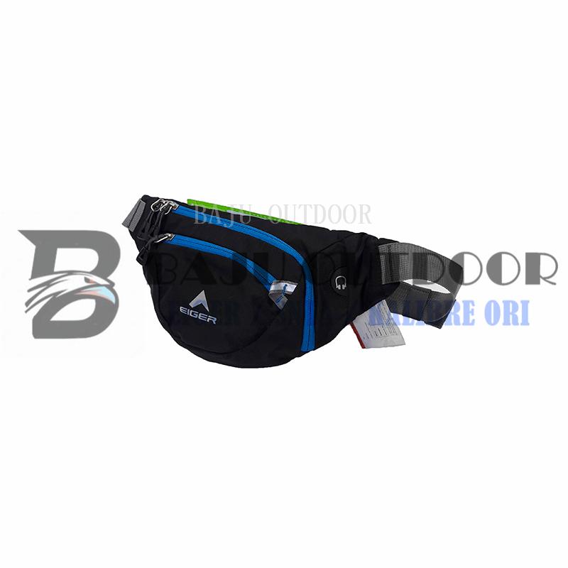 Tas Pinggang Eiger 4106 Crystalin Black Blue Original