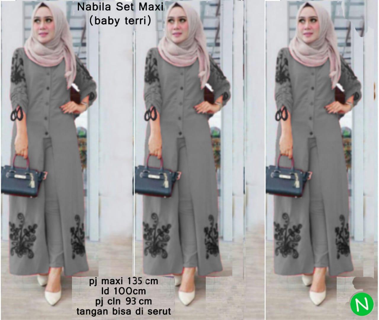 Stellashoppie 75173 PROMO Stelan MAXI NABILA / TERMURAH (MAXI + CELANA) / Stelan Muslim / Maxi Dress / Dress Muslim Terbaru / Gamis Murah / Baju Muslim Stellashoppie 75173 PROMO Stelan MAXI NABILA / TERMURAH (MAXI + CELANA) / Stelan Muslim / Maxi Dress / Dress Muslim Terbaru / Gamis Murah / Baju Muslim