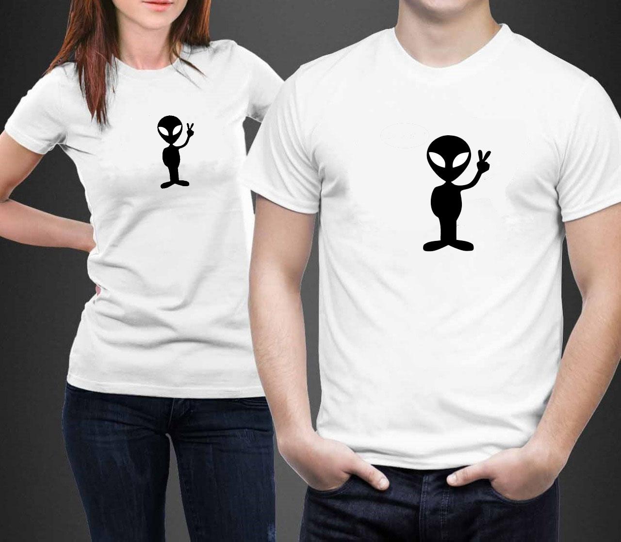 Kaos Pria / Kaos Cowo / Kaos Murah / Kaos Distro / Kaos Laki / Kaos / Baju / Pakaian Pria / ALIEN PREMIUM - Putih