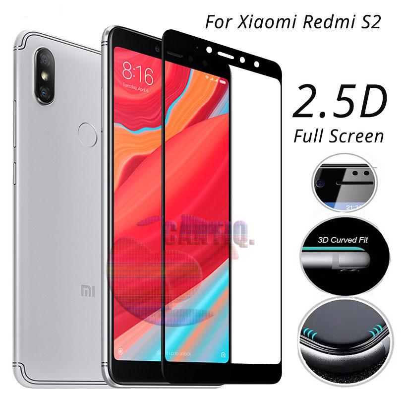 Tempered Glass Full Screen Black Xiaomi Redmi S2 9H Screen Anti Gores Kaca / Screen Guard / Screen Protection / Temper Xiaomi Redmi S2 / Pelindung Layar Kaca Full Xiaomi Redmi S2 / Depan Only / Temper Full Layar - Black / Hitam