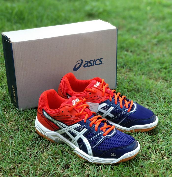 Sepatu Pria / Cowok Sport - Sepatu Asics Gel Rocket Badminton Volly Indoor Sport - Sepatu Sport - Sepatu Badminton - Sepatu Olahraga