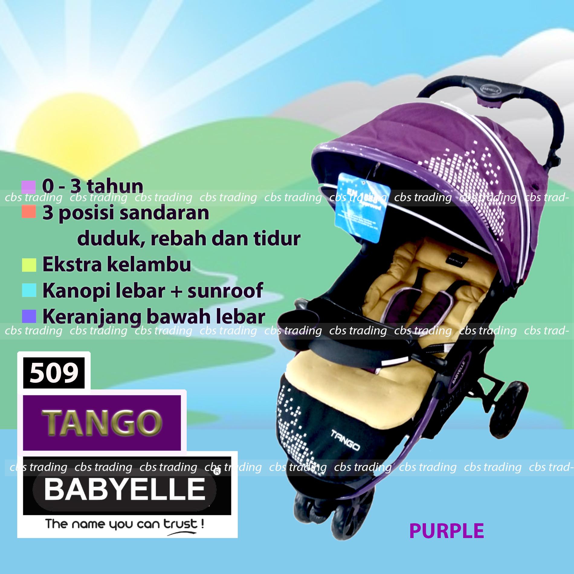 Babyelle Tango Stroller Single S-509 - Baby Elle Tango Baby Stroller - Kereta Dorong Bayi - Ungu