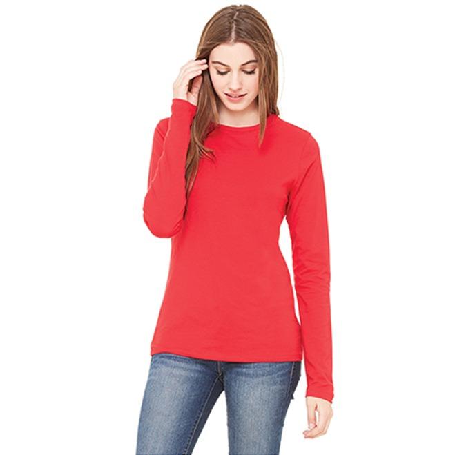 KaosBRO Kaos T-Shirt O-Neck Lengan Panjang Slim - Wanita