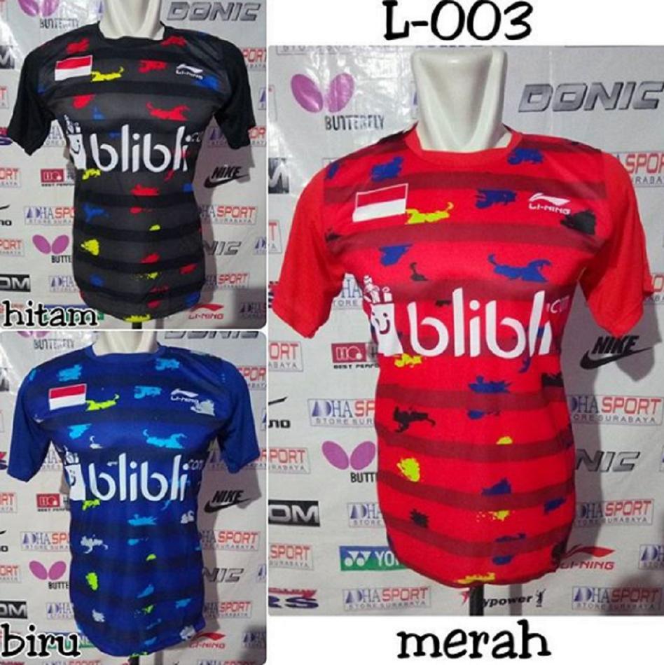 BAJU KAOS BADMINTON LI-NING 003 JERSEY BULUTANGKIS MURAH OBRAL DISKON PAKAIAN OLAHRAGA ADHA SPORT
