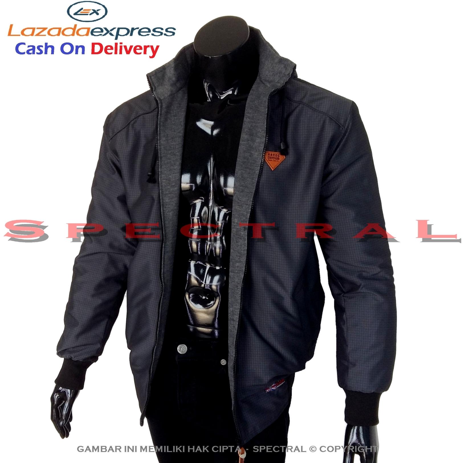 Spectral – Jaket Parasut Raeds Denim Hitam Motif Parasut Bolak Balik Jacket Sweater Hoodie Switer Jeans Parka Bomber Switer