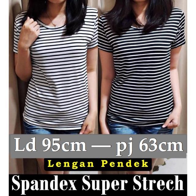 DAMAI FASHION JAKARTA - baju atasan salur LENGAN PENDEK CRISTY 2 warna - KONVEKSI MURAH