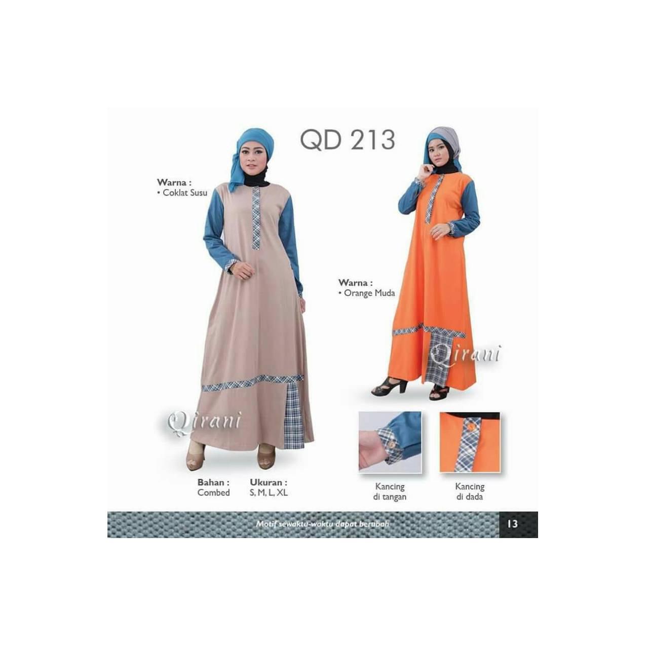 gamis kaos qirani qd 213 S M L XL